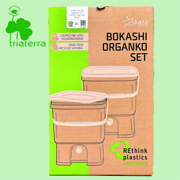 Bokashi-Eimer 16 Liter + 5 Liter-Eimer TriaTerra-Streu