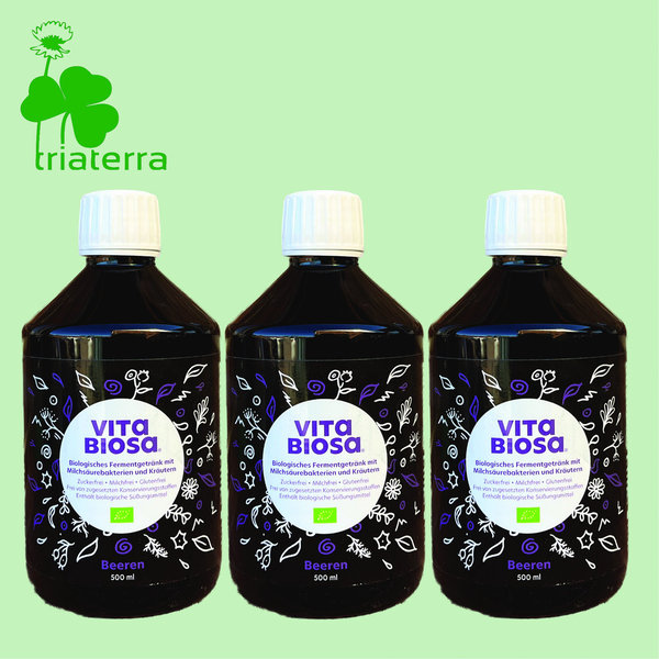 3 x Biosa-Beeren (Aronia)  0,5 Liter